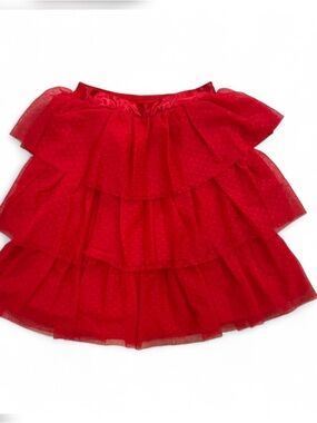 JANIE AND JACK x AMERICAN GIRL -  Red Tiered Tulle Skirt